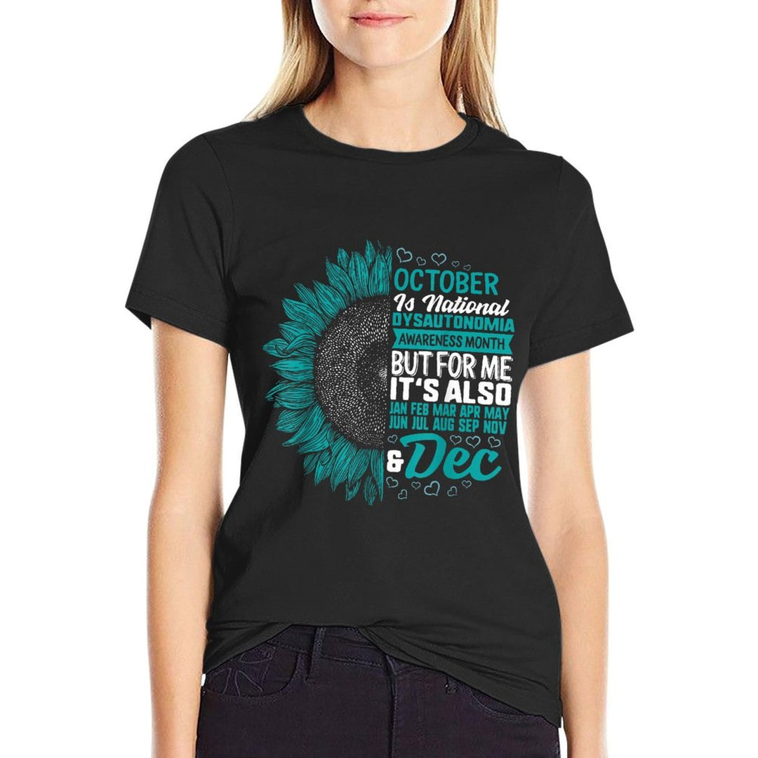 October Dysautonomia Awareness Month Autonomic Dysfunction  Relaxed-fit T-Shirt