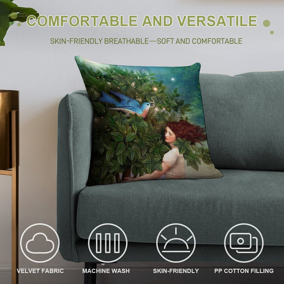 A Bluebird's Song Soft Multiple Sizes Throw Pillow