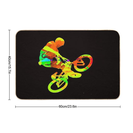 Mountain Bike Cyclist Bike  Multi-Purpose Bath Mat