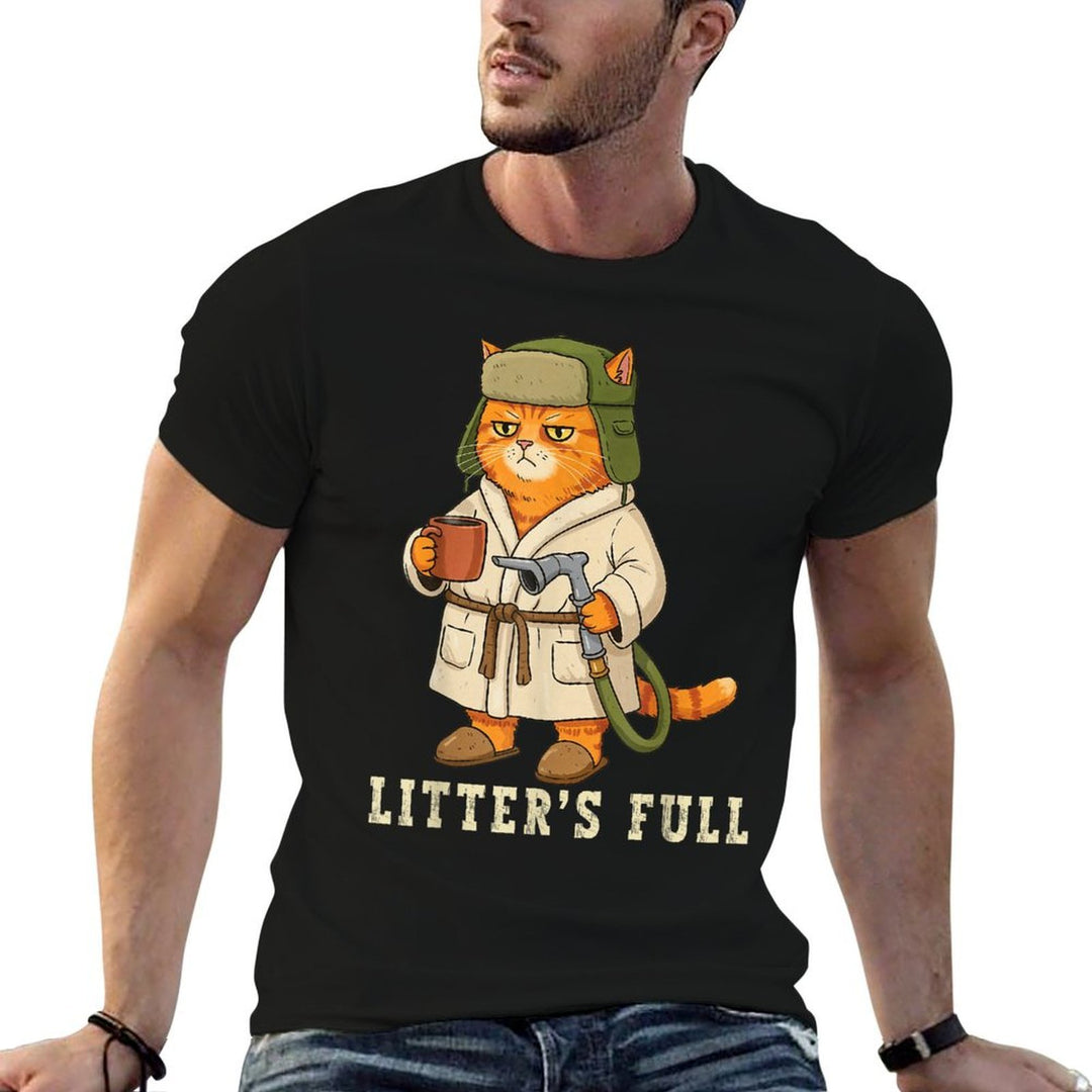 Litter’s Full Funny Cat Christmas Grumpy for Cat Lovers  Slim-fit Cut T-Shirt