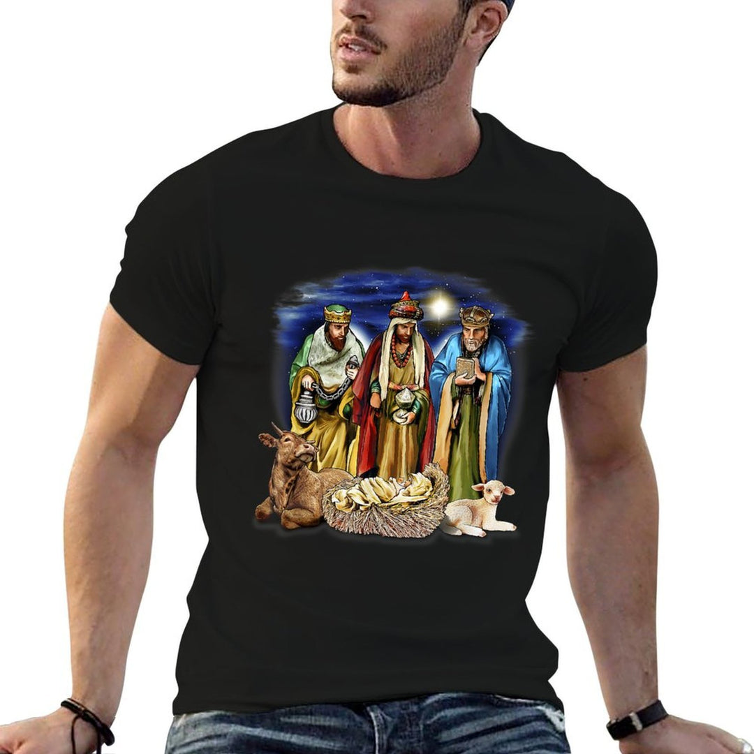 Three Kings Nativity Scene Christmas Story Gift  Lightweight T-Shirt