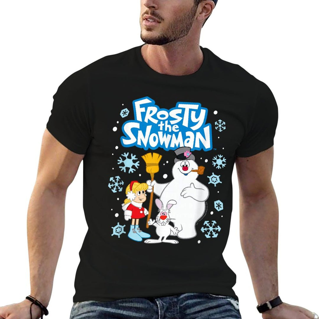 Frosty The Snowman - Frosty The Snowman Group Snowflakes  Wrinkle-resistant T-Shirt