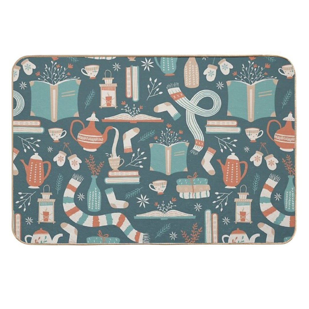 Hygge Reading  Fade-Resistant Bath Mat