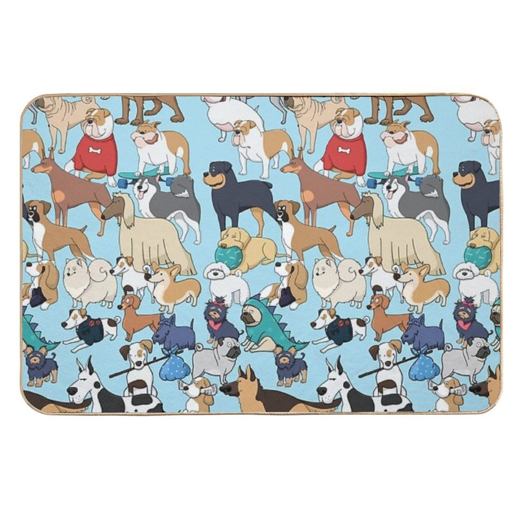 Dogs of The World  Easy Maintenance Bath Mat