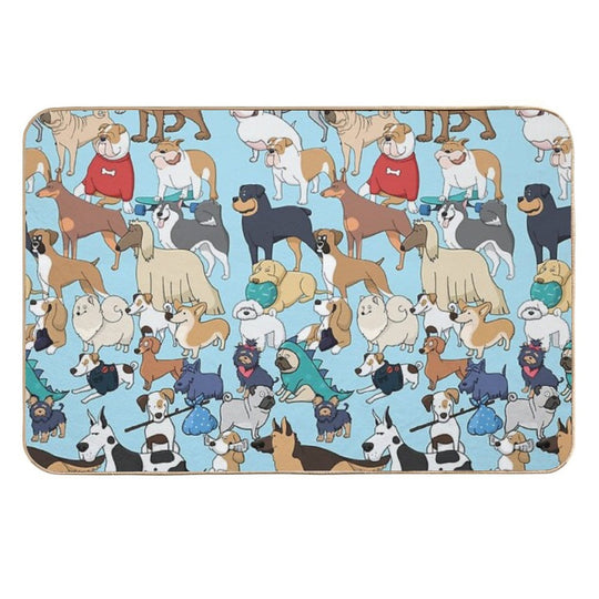 Dogs of The World  Easy Maintenance Bath Mat