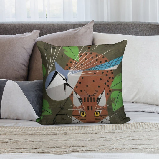 Charley Harper Style Soft Multiple Sizes Throw Pillow