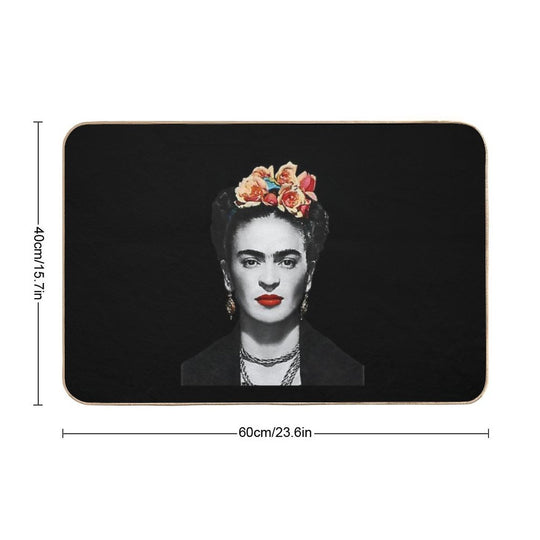 Black And White Frida Kahlo Durable Bath Mat