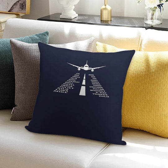 Airplane Phonetic Alphabet  Pilot Gift Soft Ultra-Soft Texture Throw Pillow