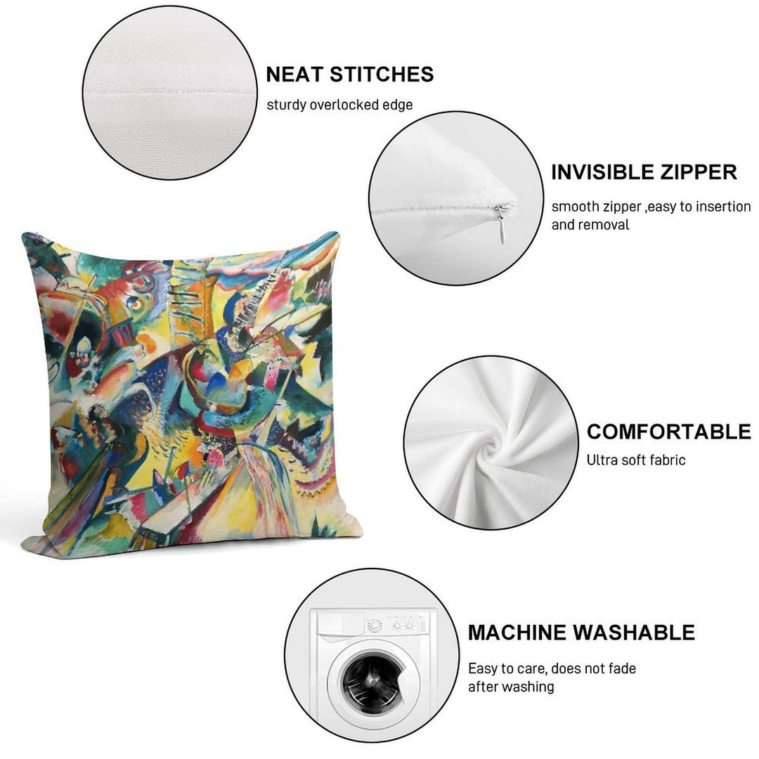 Improvisation Gorge, Wassily Kandinsky Soft Washable Throw Pillow