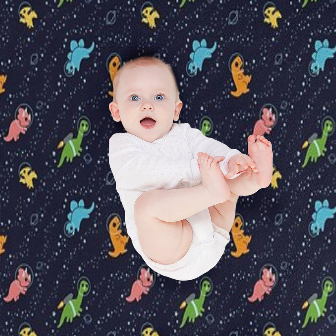 Dinosaurs In Space Pattern Gift-ready Throw Blanket