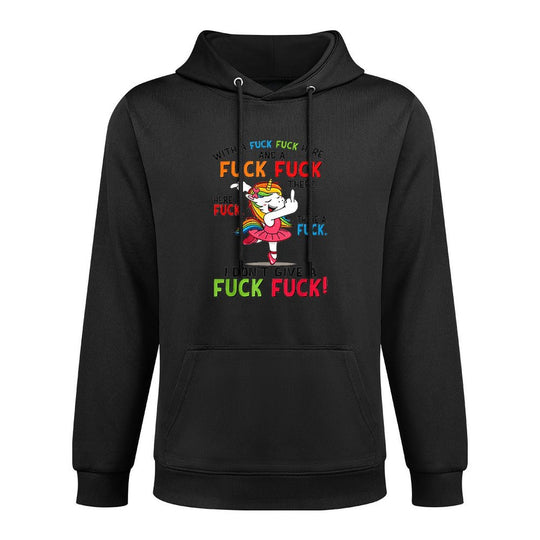 With A Fuck Fuck Here Unicorn Dancing Tshirt Layering Staple Hoodie