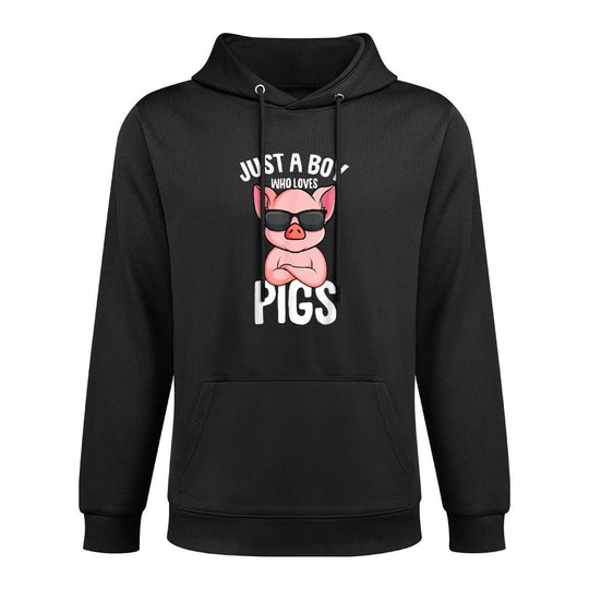 Just A Boy Who Loves Pigs Kids Durable Construction Hoodie