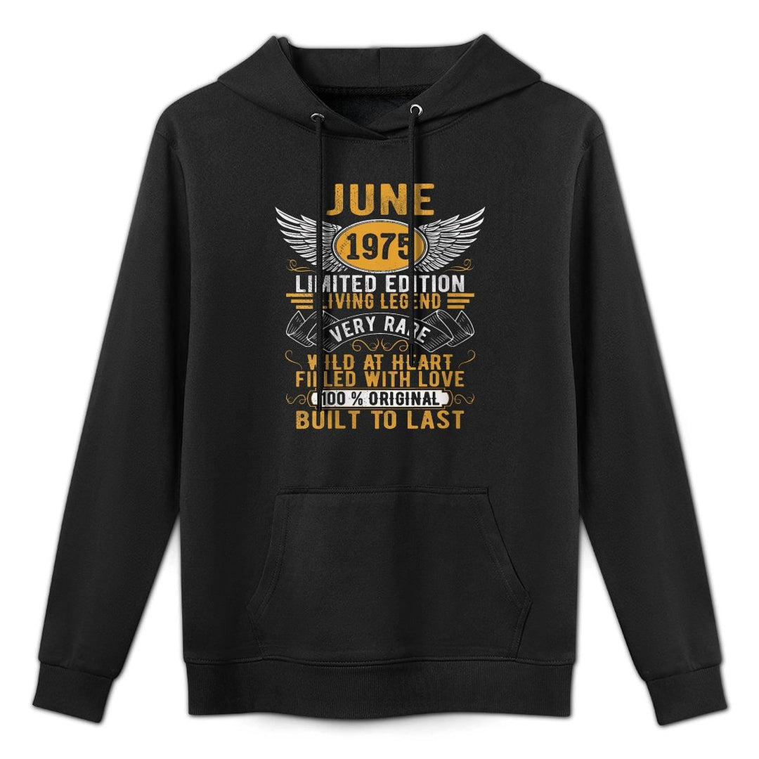 Womens Legend Born In June 1975 Vintage Birthday Pilling-Resistant Hoodie