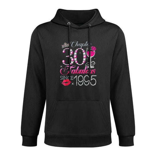 Chapter 30 Fabulous Since 1995 30th Birthday Queen Diamond Shape Retention Hoodie