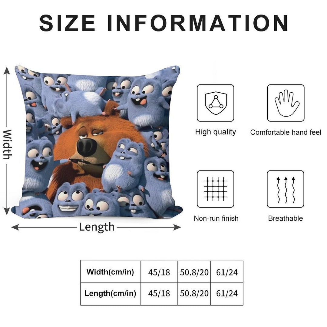 Grizzy And The Lemmings Soft Bedroom Essential Throw Pillow