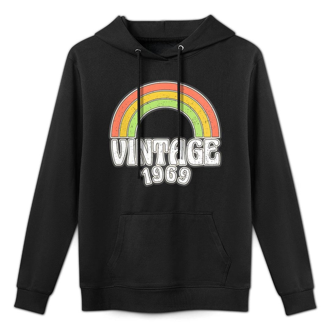 Womens Womens 50th Birthday, Vintage 1969, Distressed- 50 Year Old Easy Care Hoodie