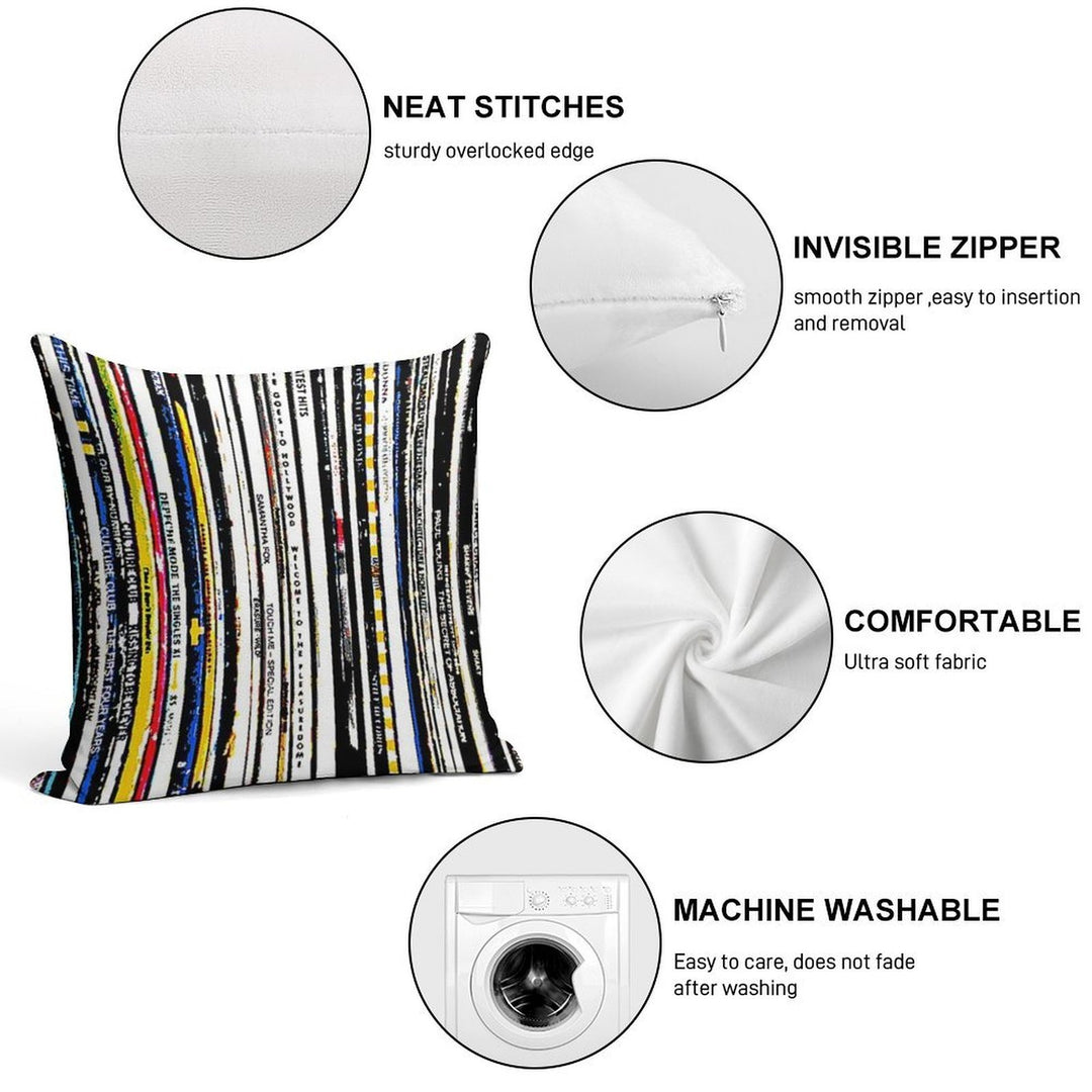 Long Play Love! Soft Fade-Resistant Throw Pillow