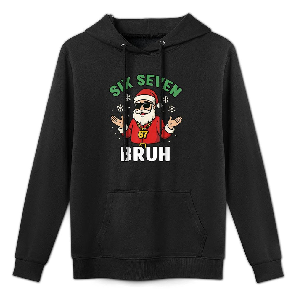 Six Seven 67 Christmas 6 7 Bruh Boys Kids 6-7 Meme Youth Layering Staple Hoodie