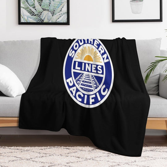 Vintage Southern Pacific Lines Railroad Compact Throw Blanket