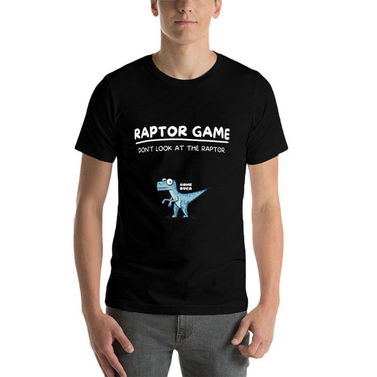 Raptor Game Funny Dinosaur Meme Comic Velociraptor Humor  Relaxed-fit T-Shirt