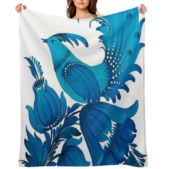 Blue Bird Compact Throw Blanket