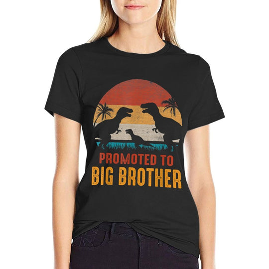 Promoted To Big Brother Dinosaur Family Matching  Eco-friendly Material T-Shirt