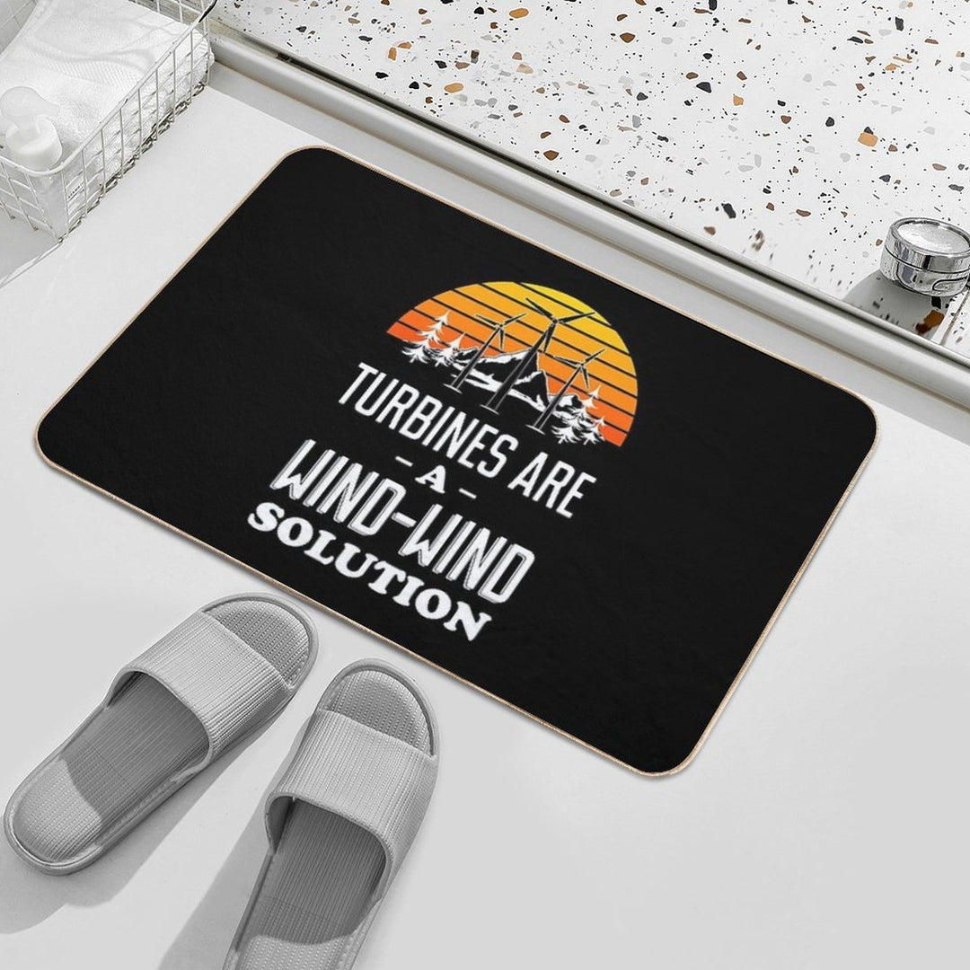 Wind-Wind Solution Energy Wind Turbine Technician Product  Long-Lasting Bath Mat