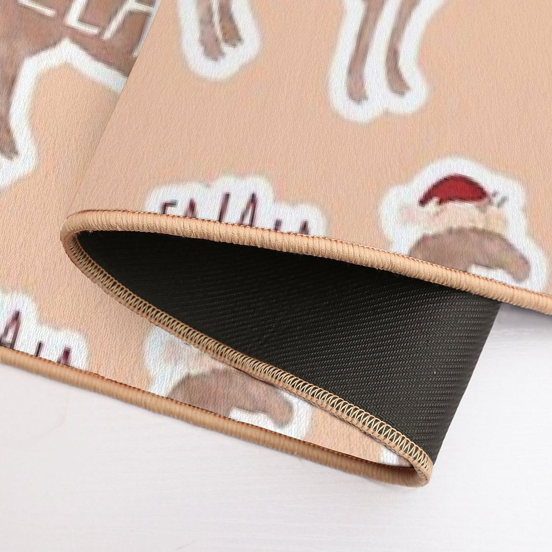 Fa La La Llama - Funny Llama Christmas Pun Sticker  Slip-Resistant Bath Mat