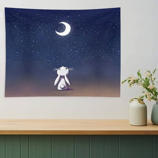 Moon Bunny Tapestry