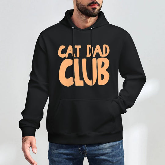 (2 Sided) Cat Dad Club Life Is Better with Cats Fathers Day Medium-Weight Fabric Hoodie