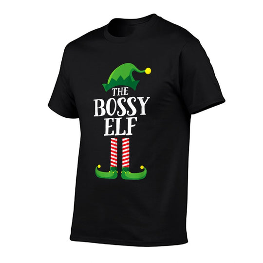 Bossy Elf Matching Family Group Christmas Party Pyjamas  Durable T-Shirt
