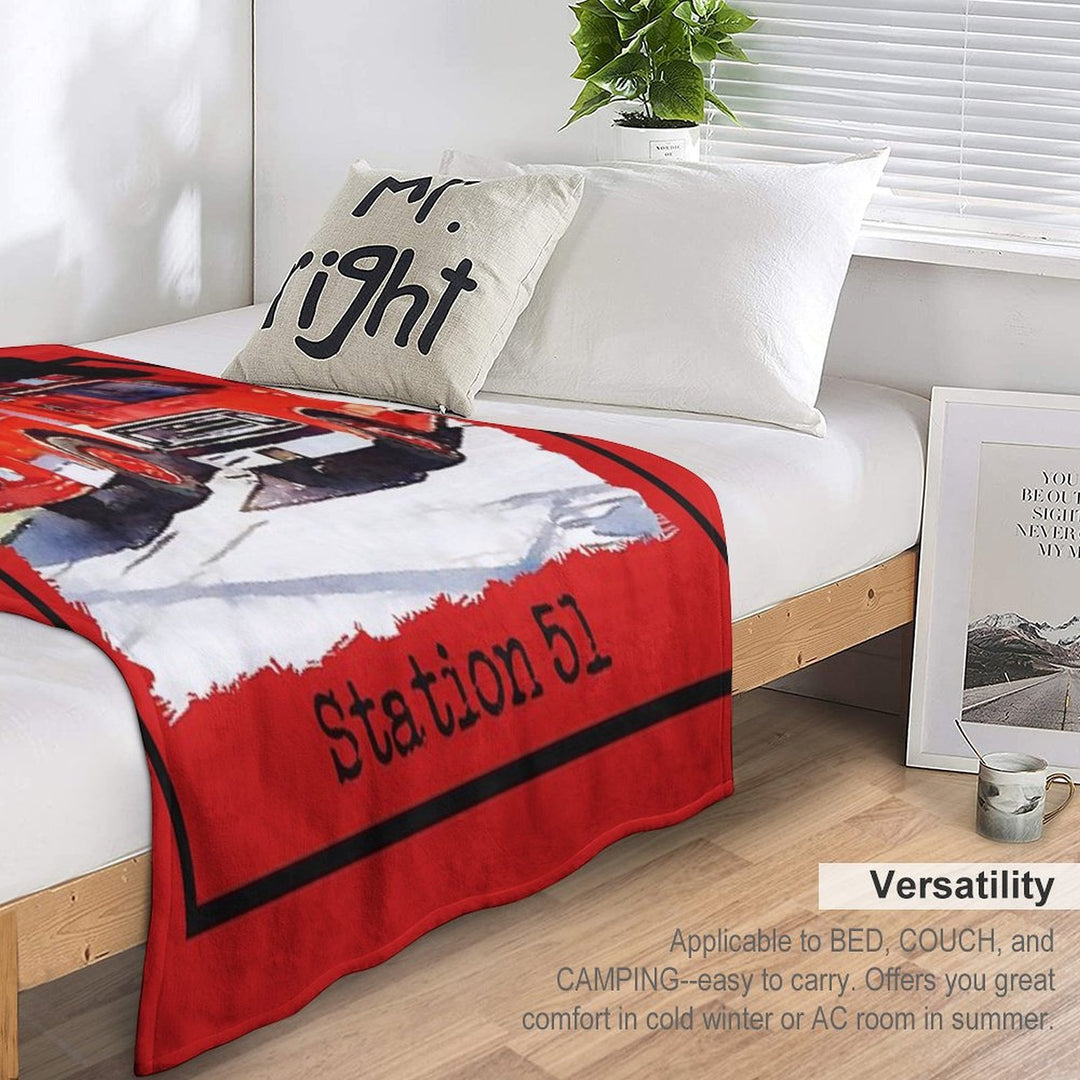 Fire Station 51, Emergency TV Show, Firetruck Anti-pilling Throw Blanket