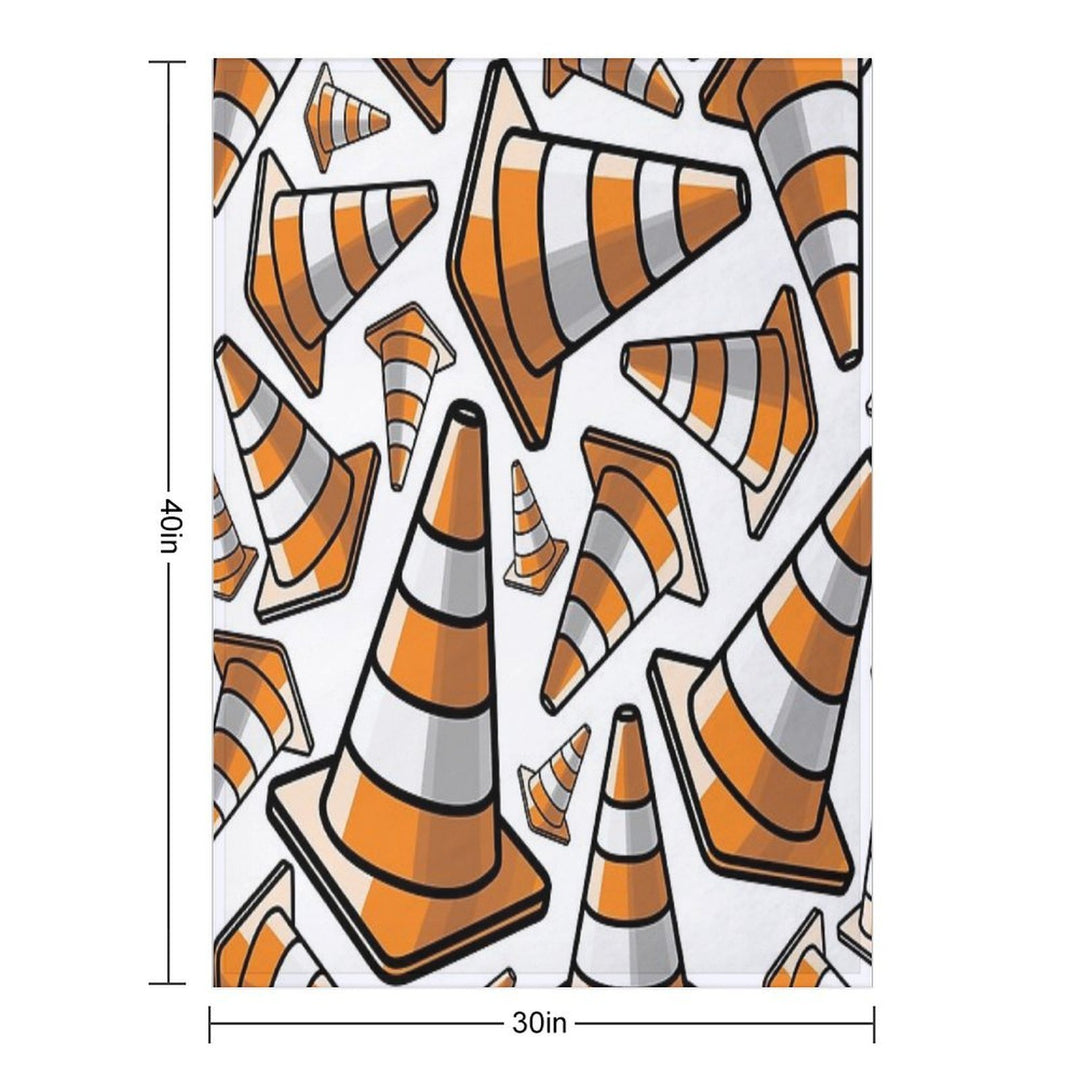 Traffic Cone - Orange And White Quick-dry Throw Blanket