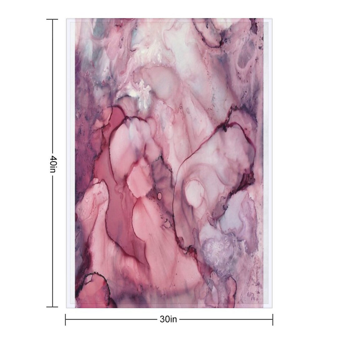 Liquid Mauve Abstract Compact Throw Blanket