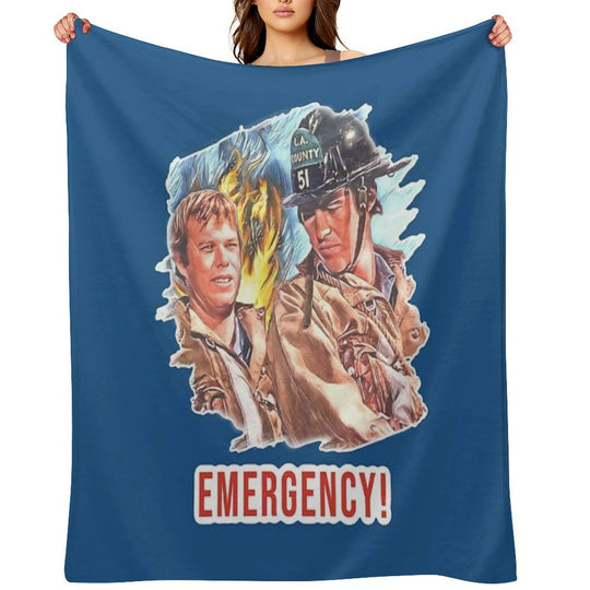 Emergency TV Show DeSoto And Gage Machine-washable Throw Blanket