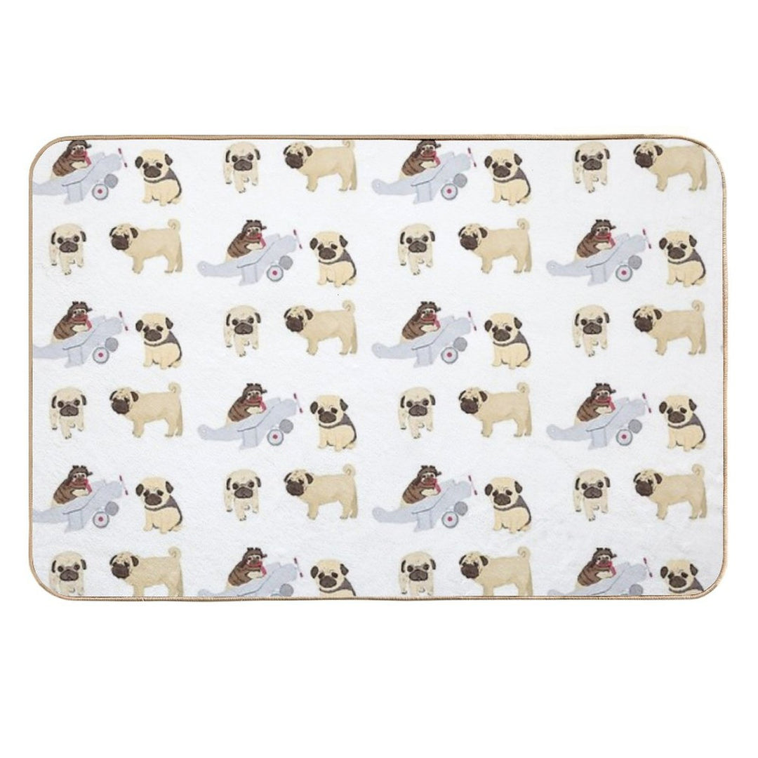 Children of Pugs  Slip-Resistant Bath Mat
