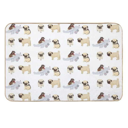 Children of Pugs  Slip-Resistant Bath Mat