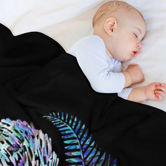 NEW ZEALAND KIWI AND FERN PAUA Eco-conscious Throw Blanket