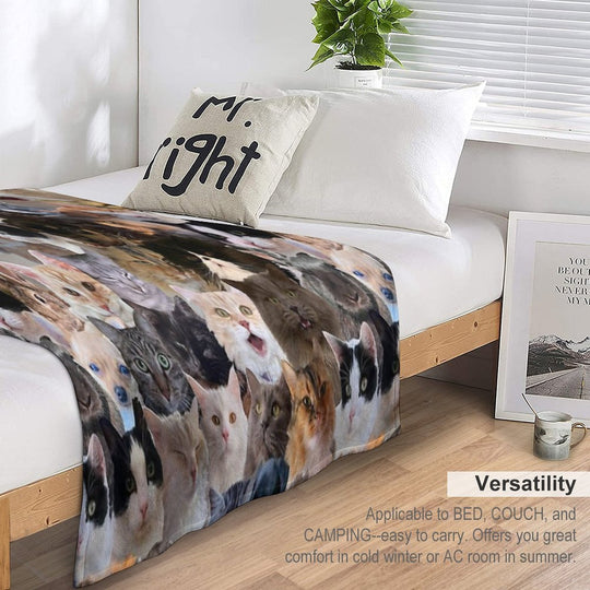 Cute Pets Pattern Anti-pilling Throw Blanket