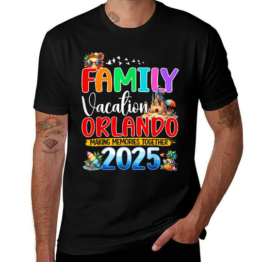 Family Vacation Orlando 2025 Holiday Summer Matching Group  Stretchy T-Shirt