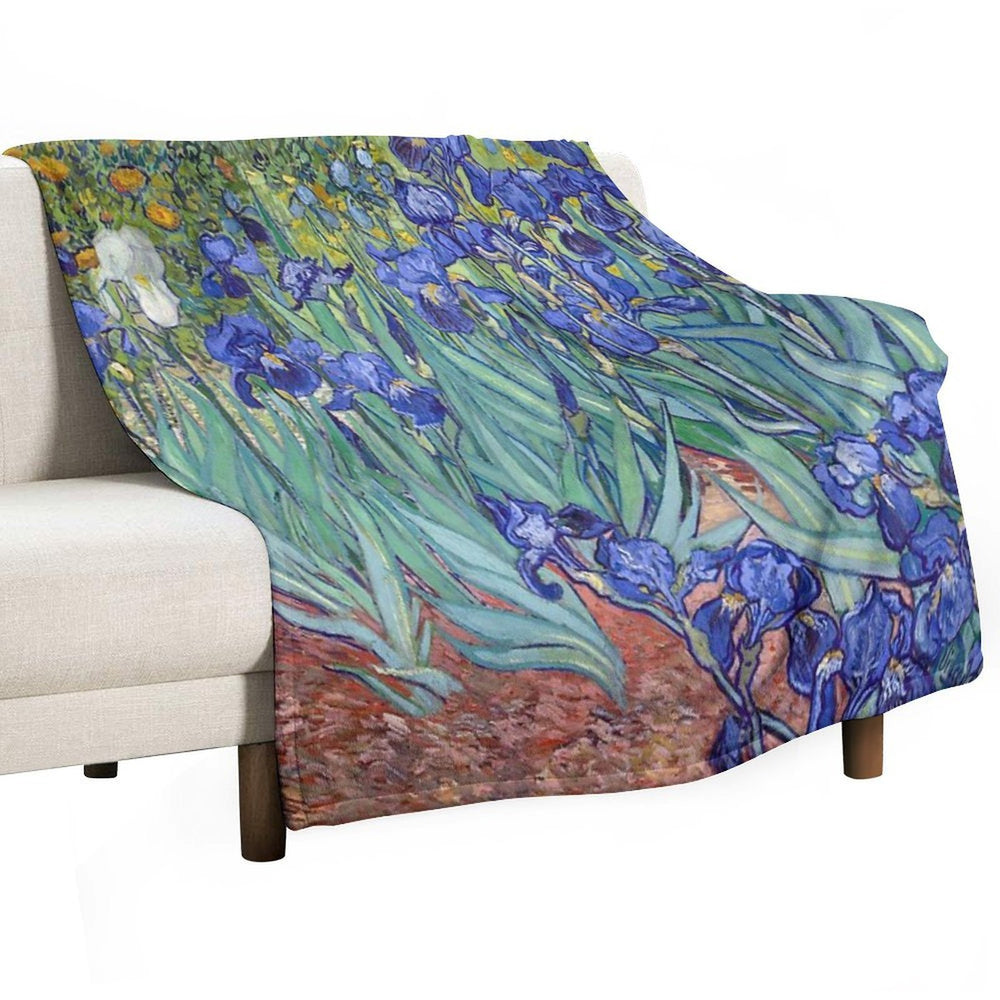 Van Gogh - Irises Quick-dry Throw Blanket
