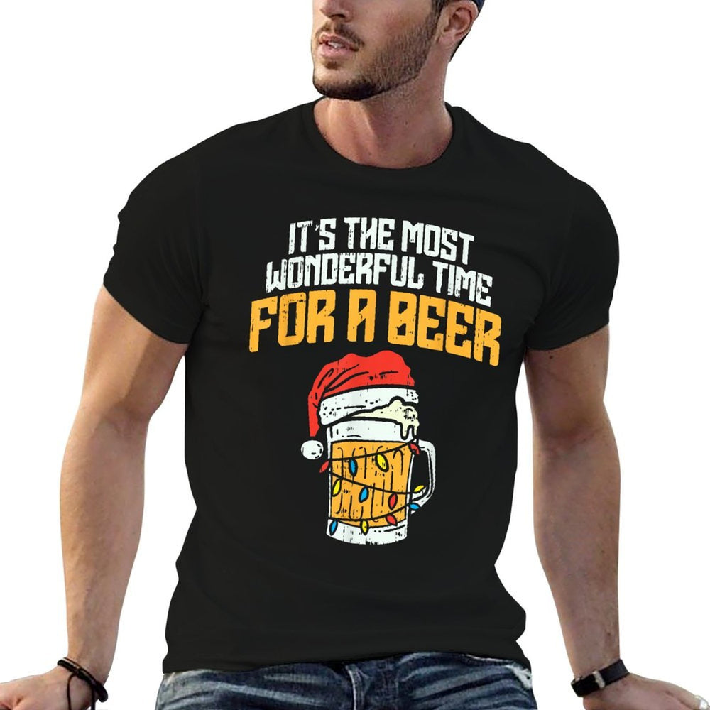 Its The Most Wonderful Time For A Beer Christmas Lover PJ  Moisture-wicking T-Shirt