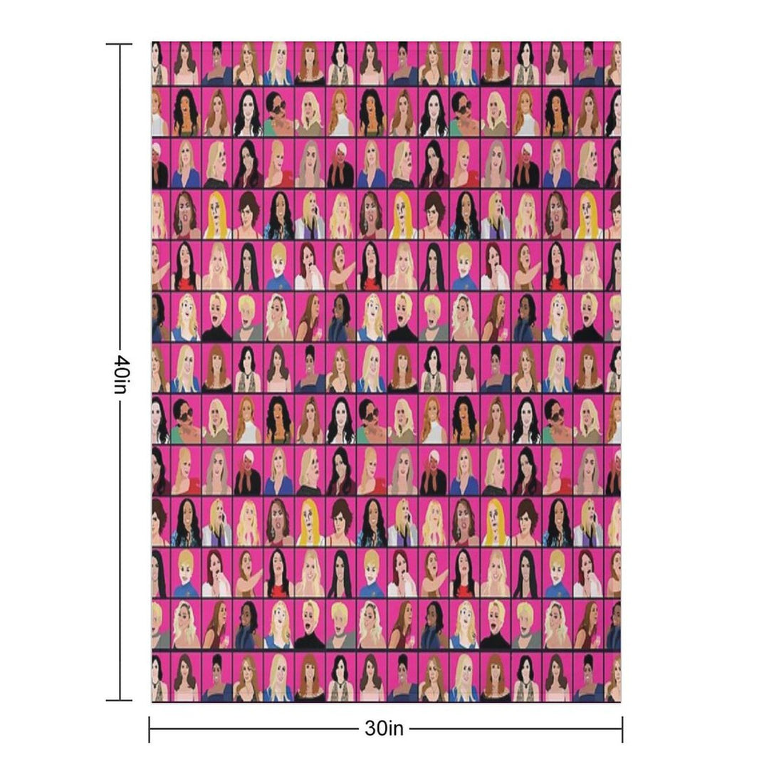 Real Housewives All Stars Plush Throw Blanket