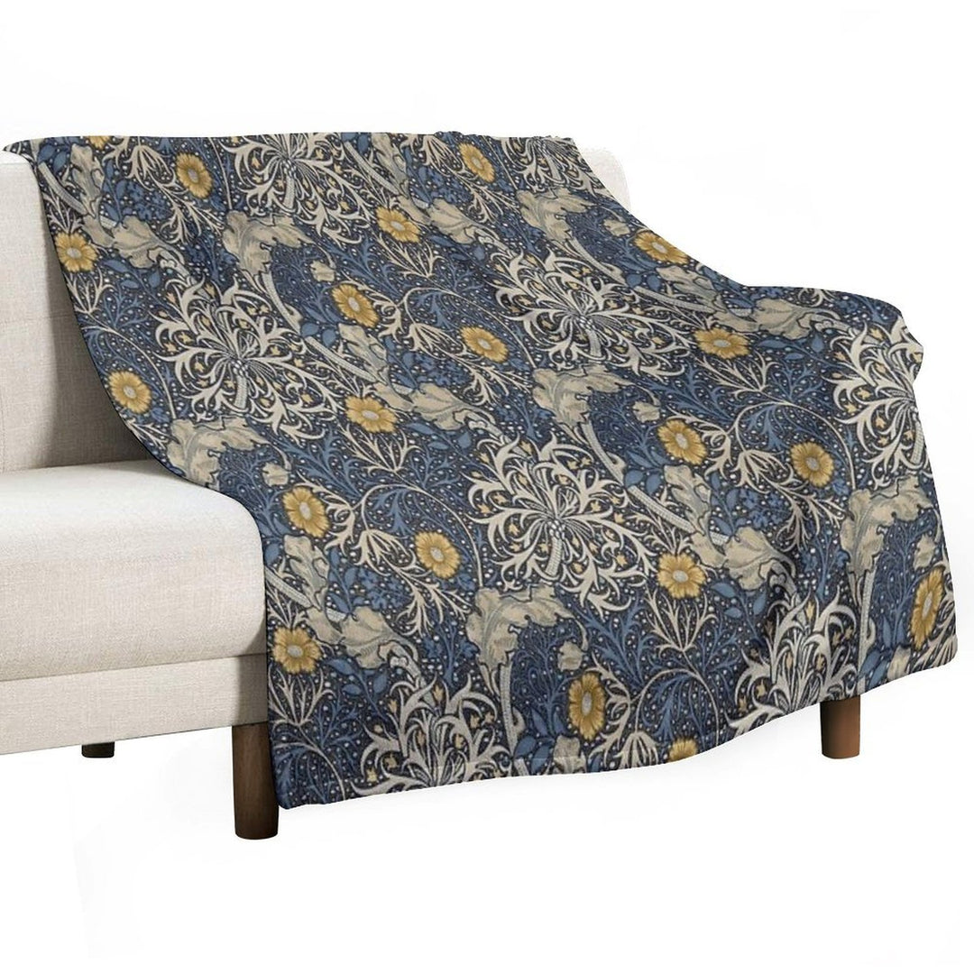 William Morris Seaweed Velvety-soft Throw Blanket
