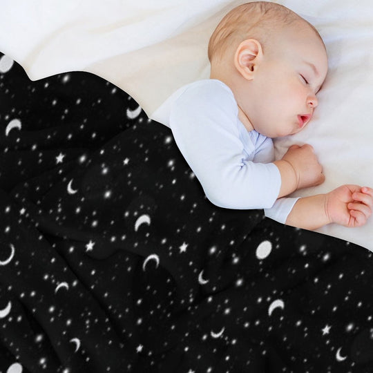 Black Universe Versatility Throw Blanket