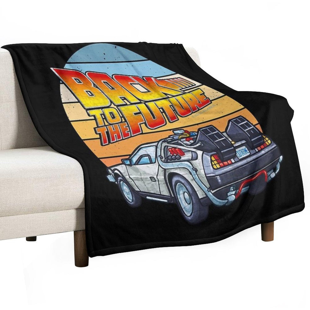 Back to The Future - DMC DeLorean Sustainable Throw Blanket