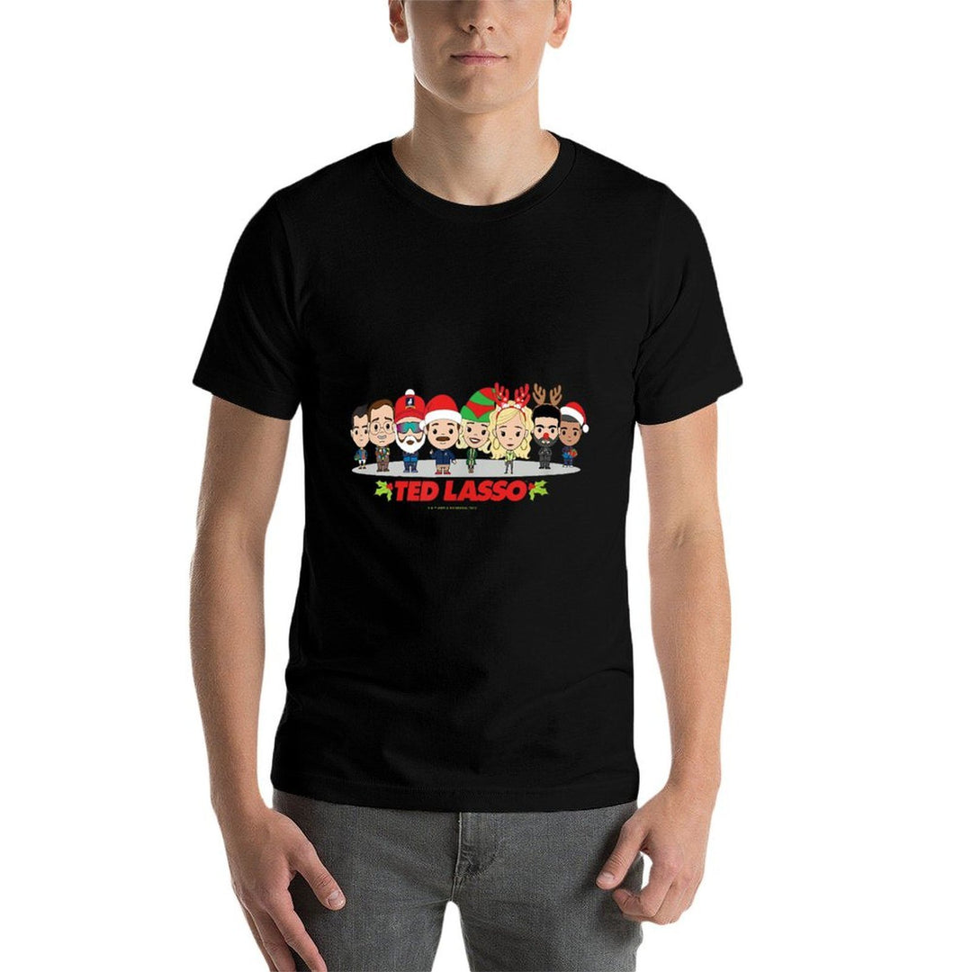 Ted Lasso Christmas Group Shot Holiday Chibi Style  Tagless Design T-Shirt