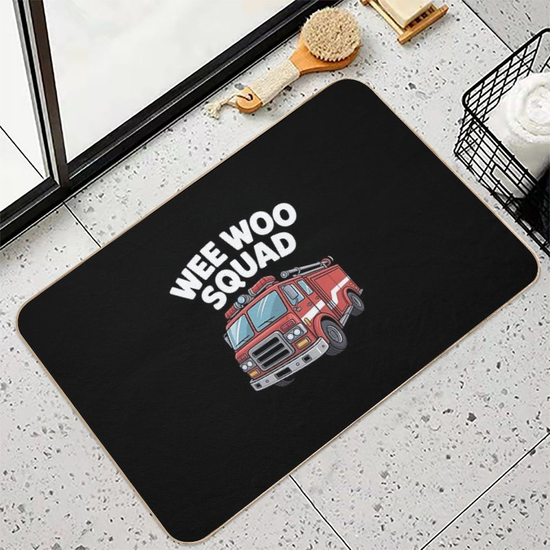 Fire Truck Fireman  Multi-Purpose Bath Mat