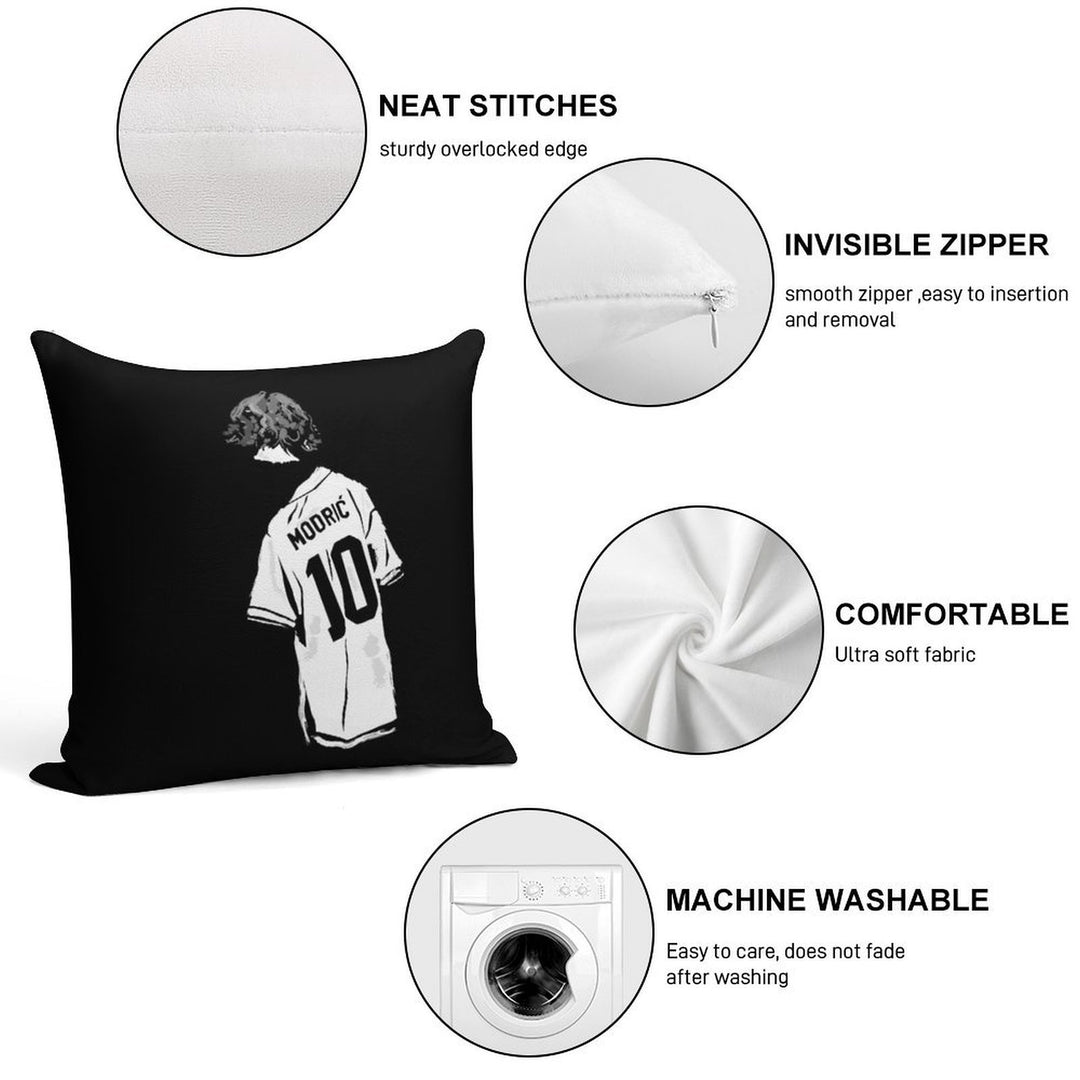 LUKA MODRIC WHITE LEGEND Soft Short Plush Fabric Throw Pillow