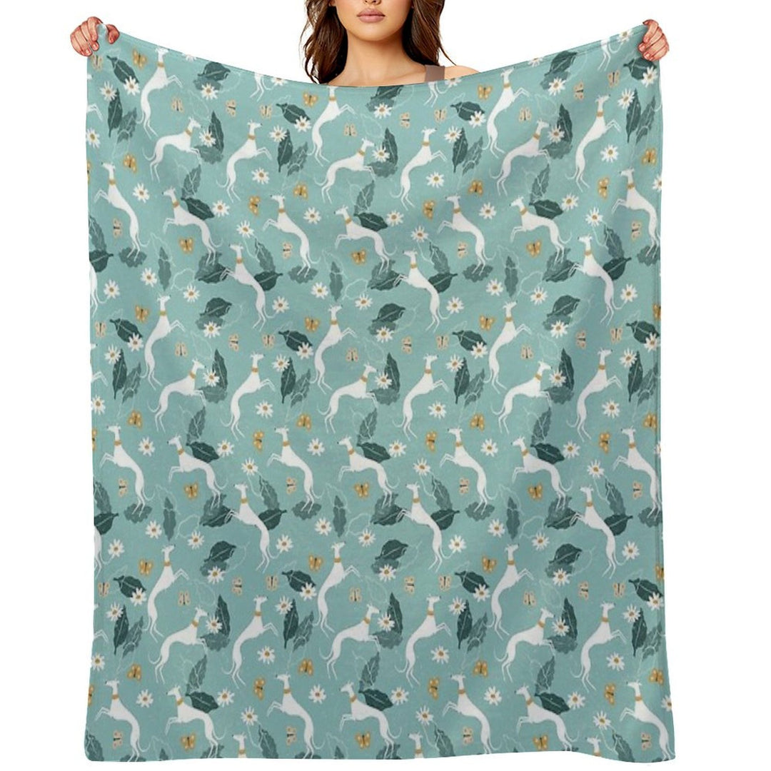 Greyhound And Butterfly Comfort Throw Blanket